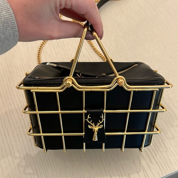 Autre Marque Savas Milano Basket Bag Black - Picture 1 of 5